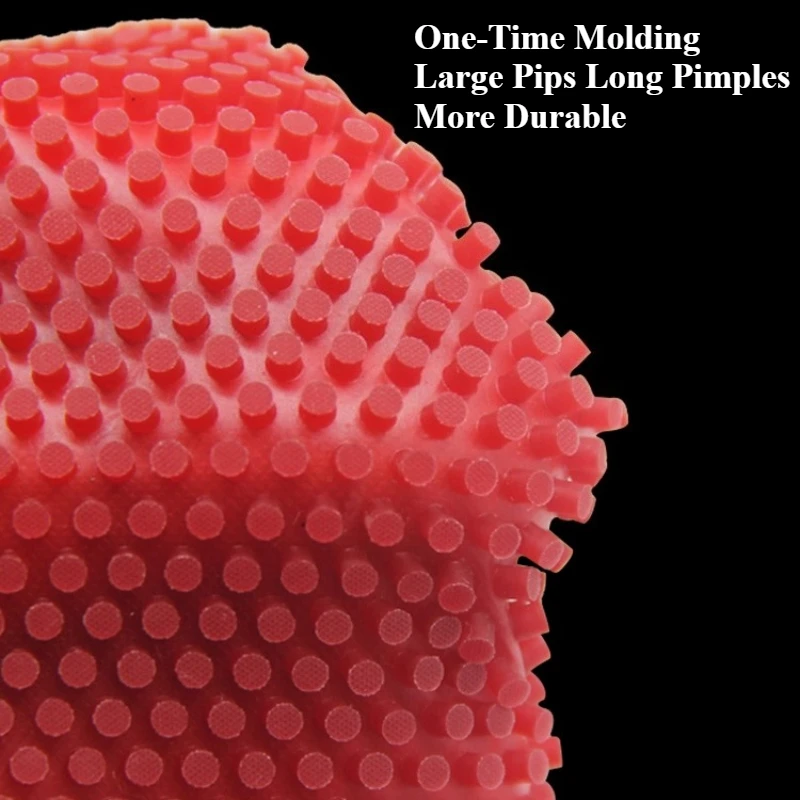 Mo Long OX/تنس الطاولة المطاط نقاط كبيرة البثور الطويلة ارتفاع 2.6 مم وقطر 2.5 مم مع إسفنجة عائمة 0.8 مم، غريب، غرق