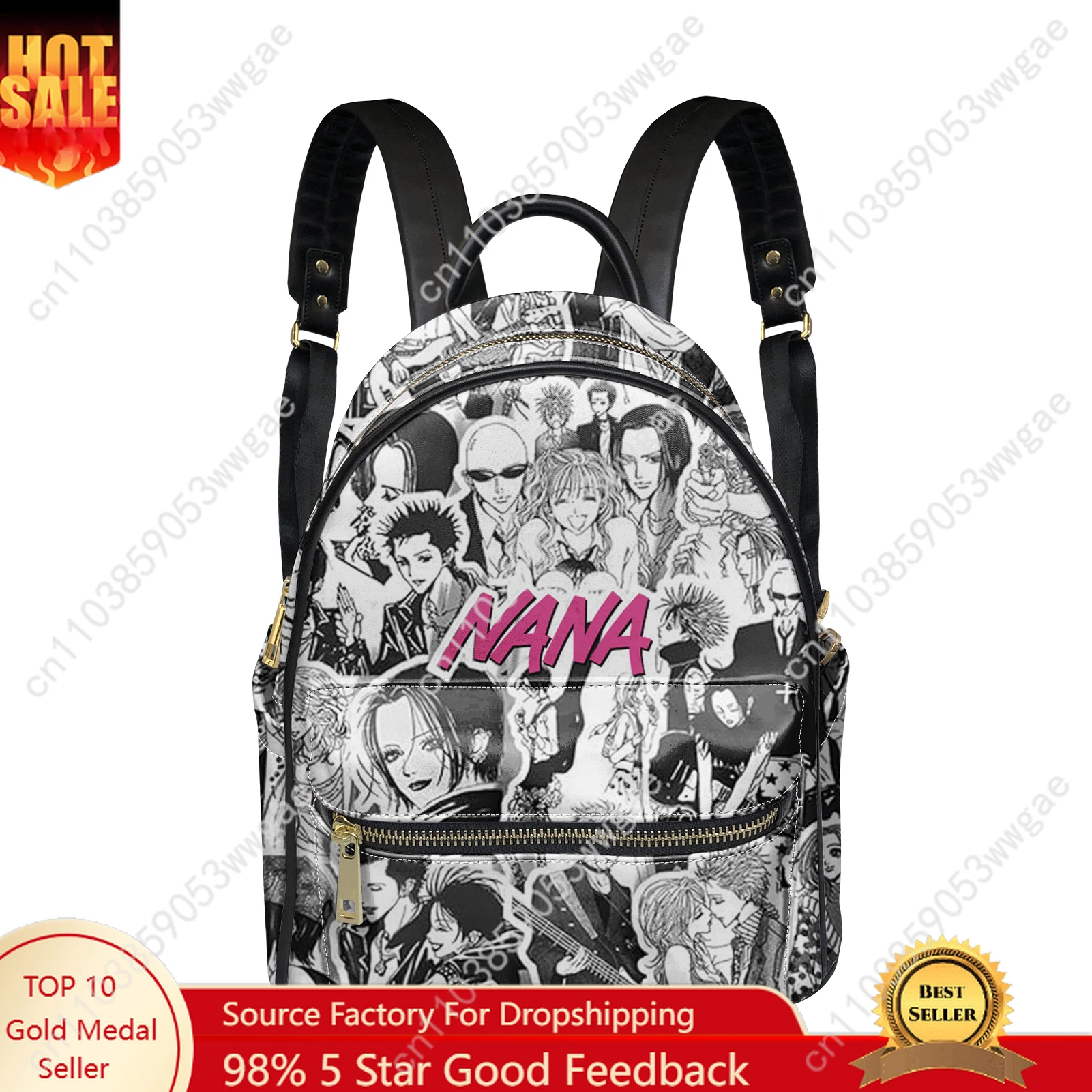 NANA Anime Backpack Women Man Knapsack Tailor-made Text Image Double Shoulder Bag Business Travel Bookbag Rucksack Gift Daypack
