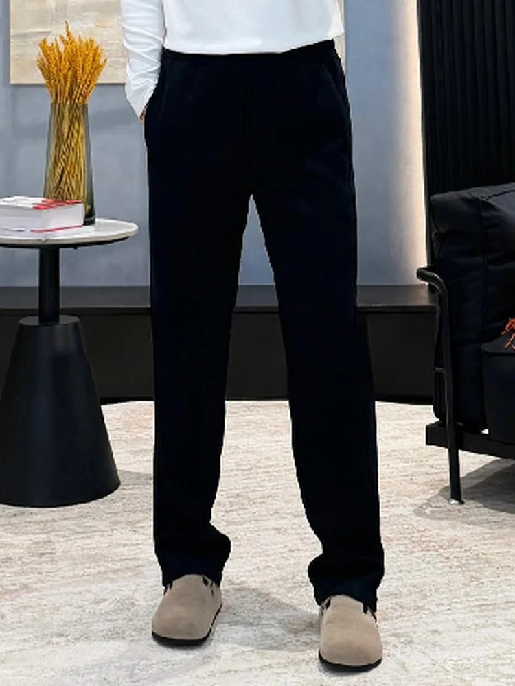 

Новые мужские повседневные спортивные брюки 2026 года: широкие, прямого кроя, с высокой талией, простые, элегантные, свободные, длинные, для повседневной носки