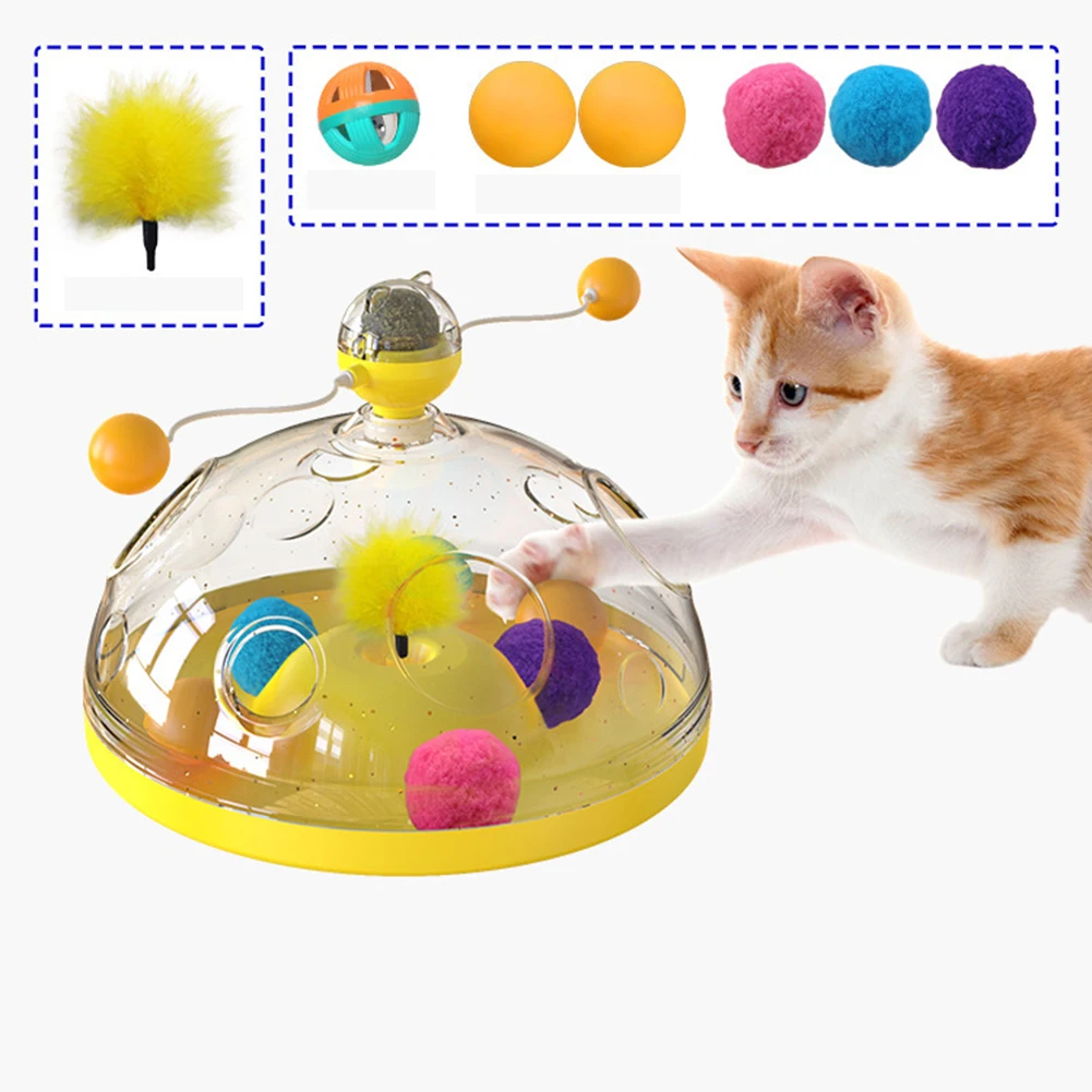 

SWEETHOME ABS Pet Cat вращающаяся фотография с мячом устойчивый к царапинам интерактивный поворотный стол обучающие игрушки для домашних животных