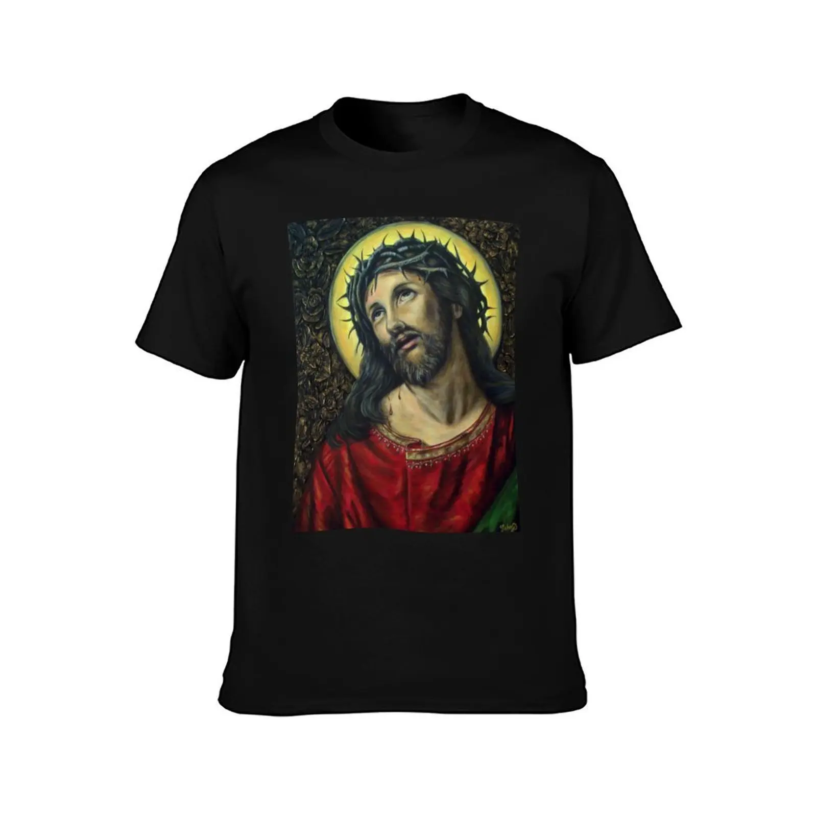 Suffering Christ T-Shirt Stylish Print Short Sleeve Tee T-Shirt