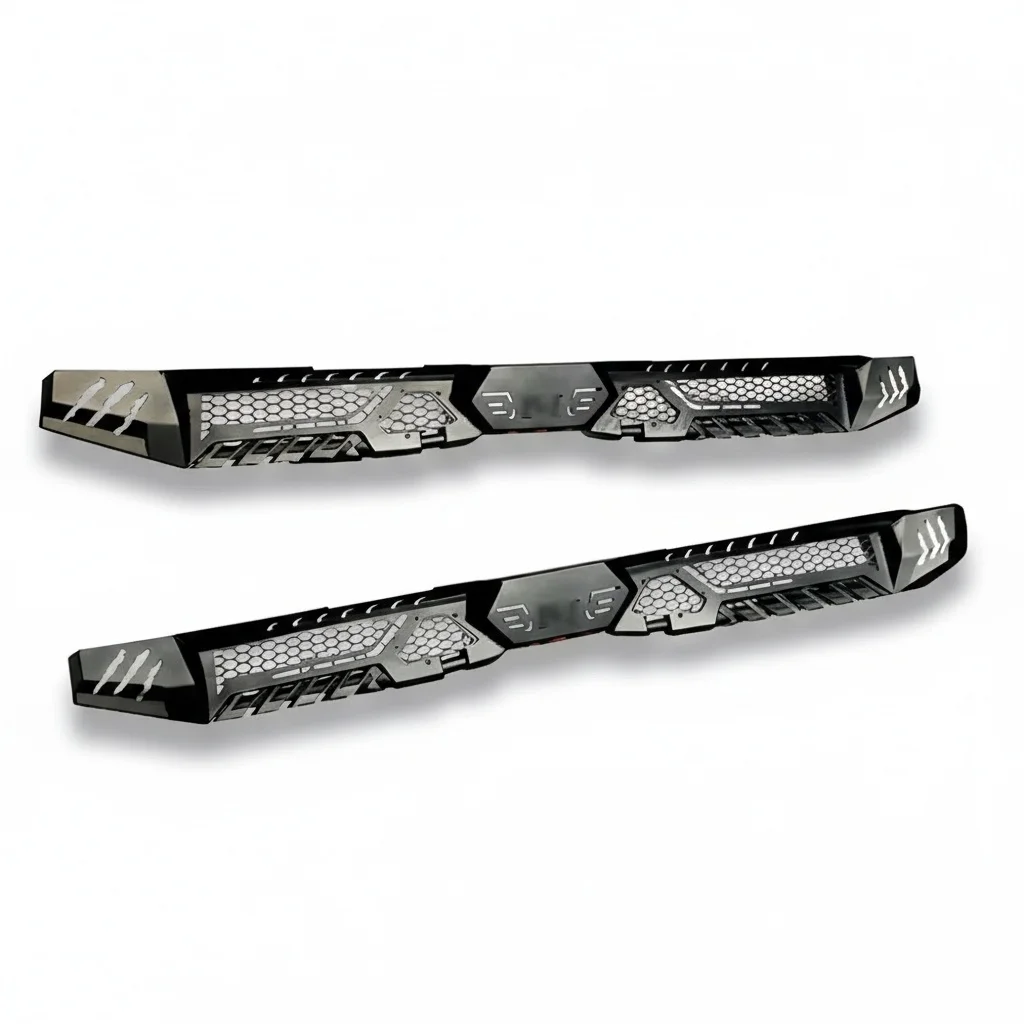 Heavy Duty Side Steps, Steel Running Boards for Ford Ranger T6-T9 Raptor 2012-2024, Anti-Rust Side Step Bars, Truck Side Pedals