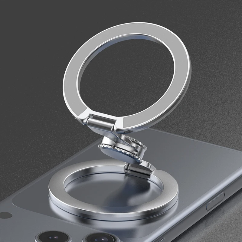 Plating Spinning top 360° Metal Magnetic Phone Stand Universal Multifunctional Portable Phone Accessories Phone Ring Holder