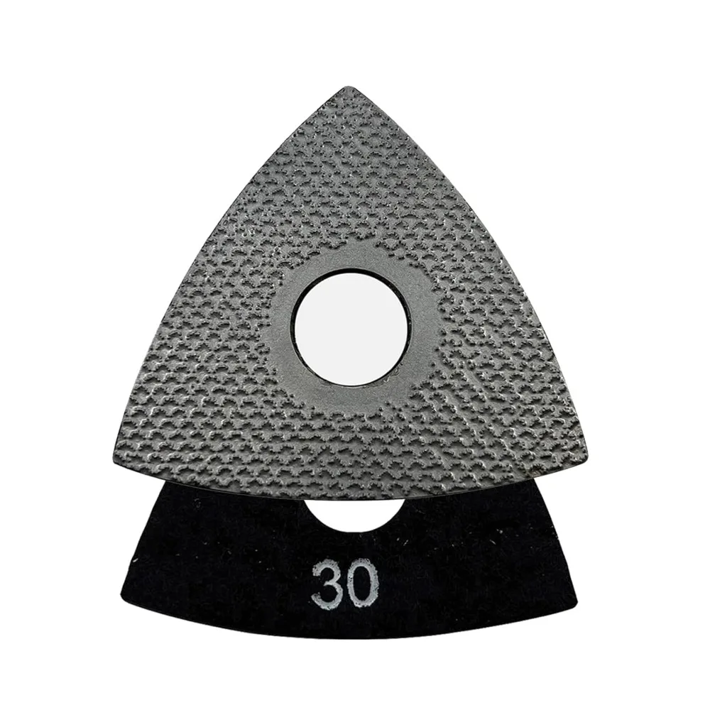 Triangular Diamond Grinding Pads for Oscillating Tools - 30, 60, 120, 200, 400 Grit Multi-Tool Accessories