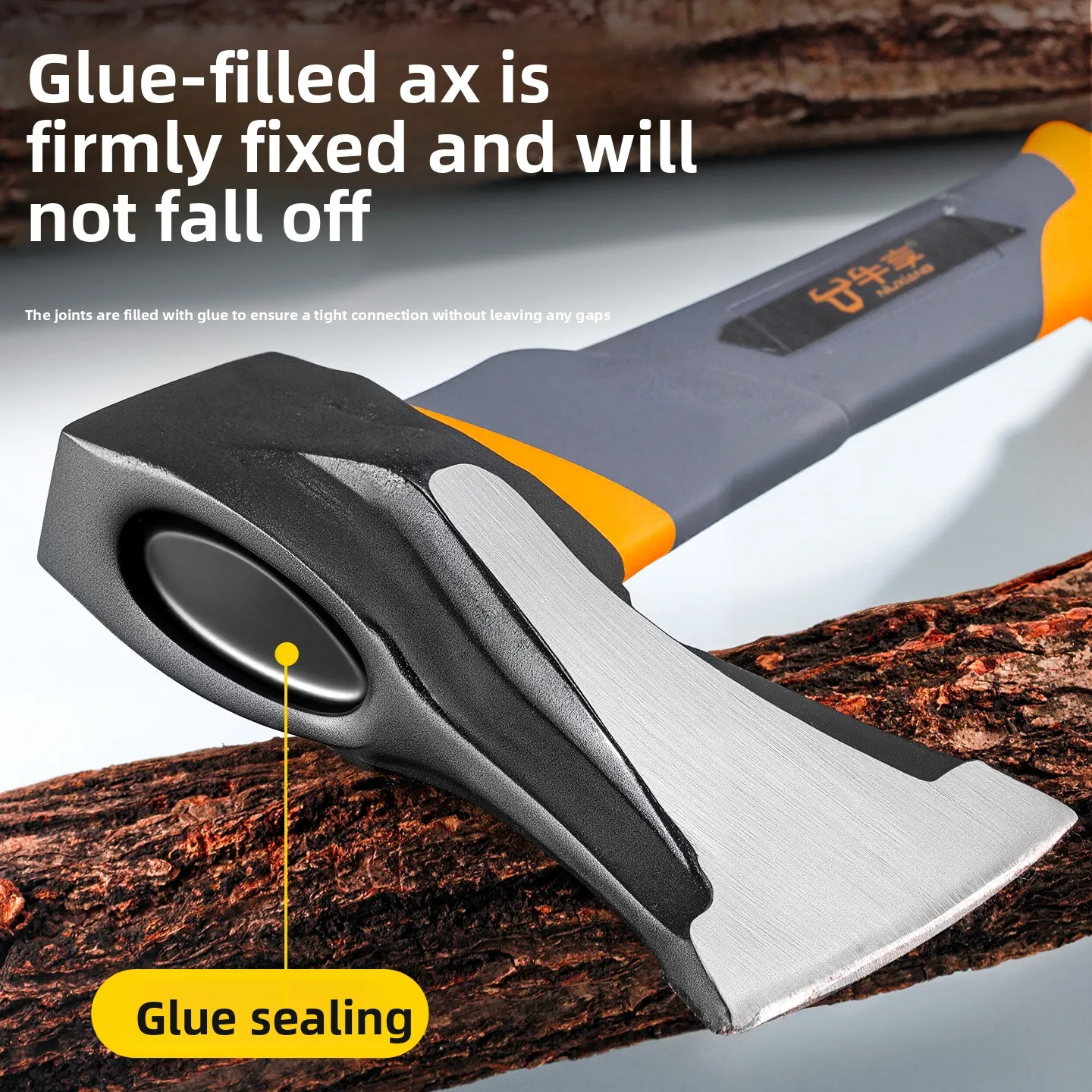 

High Manganese Steel Forged Woodworking Axe - Multifunctional Outdoor Glue-filled Tree-Cutting Hand Axe