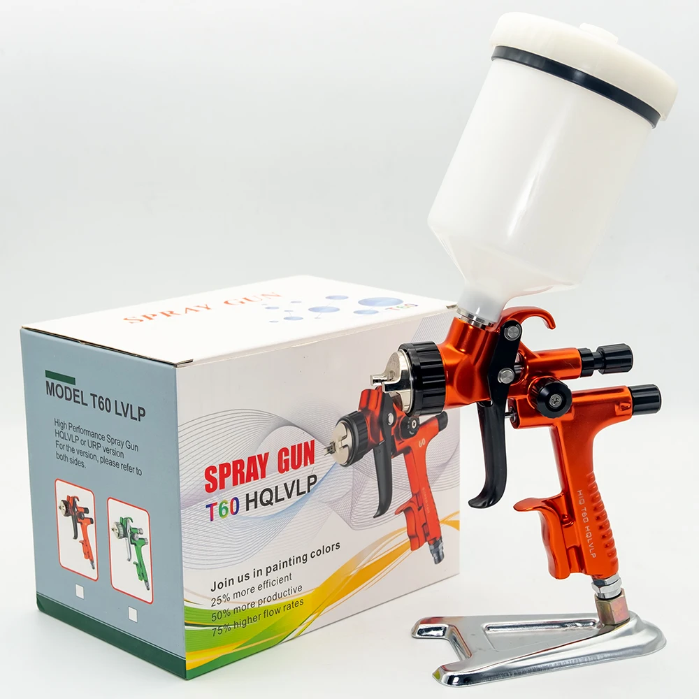 High-end LVLP Spray Gun T60 Painting Gun 1.3mm Nozzle Paint Gun Water Based Professional Air Spray Gun Airbrush For Cars