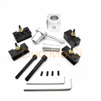 HOT 1Set Mini Quick Change Tool Lathe Tool Holder Post Cutter Holder Screw Kit Set Boring Bar Turning Facing Holder Wrench