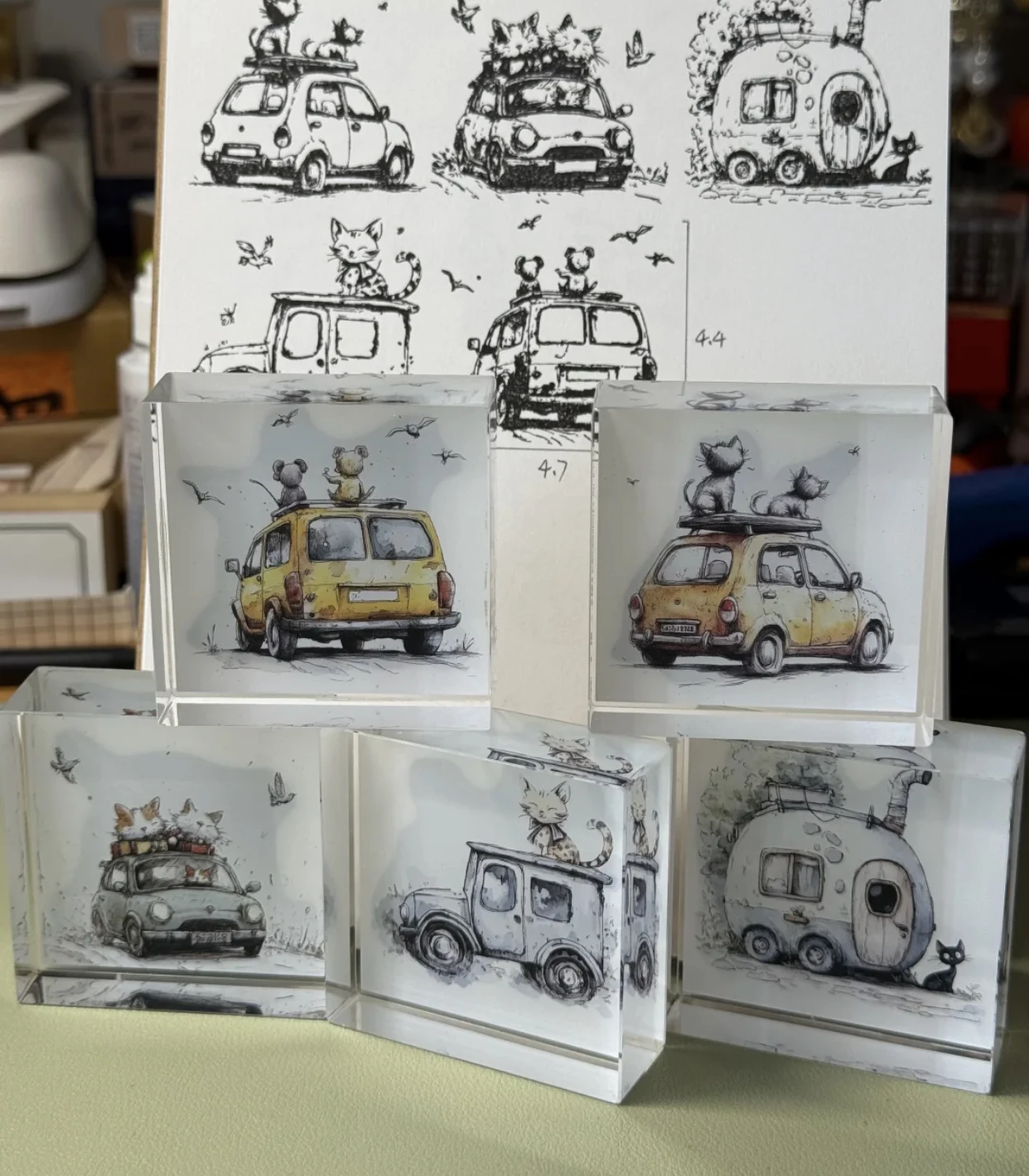 

Neverland винтажный лес милый кот тыква автомобиль акриловый резиновый штамп для DIY Скрапбукинг фотоальбом изготовление карточек