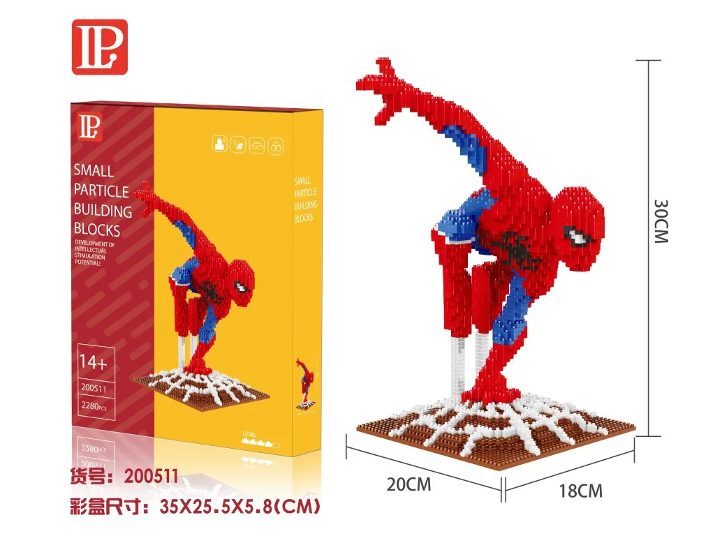 Marvel Micro Building Block Spiderman Iron Man Hulk Super Heroes Assembled Model Captain America Mini Brick Figures Toys For Kid