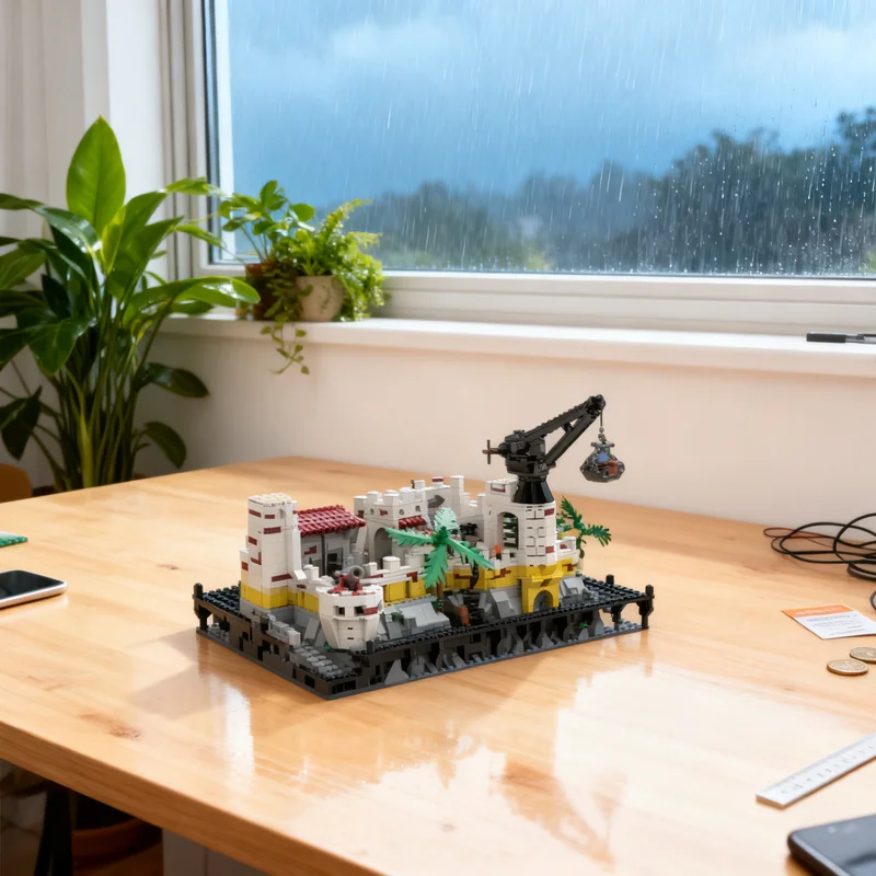 

Набор для сборки MOC «Крепость Эльдорадо» (4995 деталей), модель пиратского корабля, конструктор, креативный подарок, декор для витрины, премиум-качество