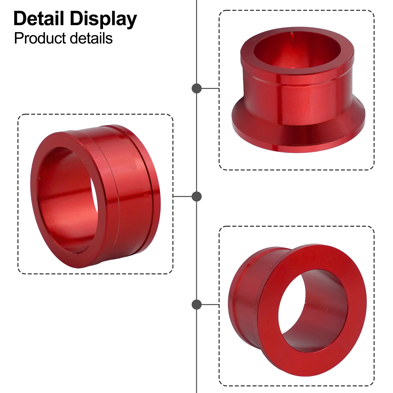 Rear Wheel Spacers Set Sturdy CNC Machined Front Rear Wheel Spacers Set for CR125 CR250 CRF250R CRF450X CRF450R