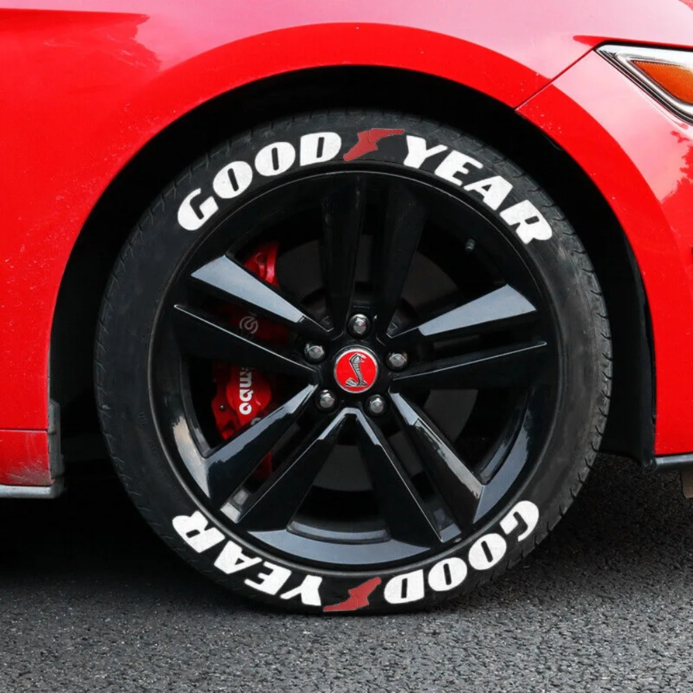 8pcs 3D Cool Car Letter Sticker and Decals for GOOD YEAR Lettering Wheel Logo Tyre Stickers Decoration Installed on The Tires