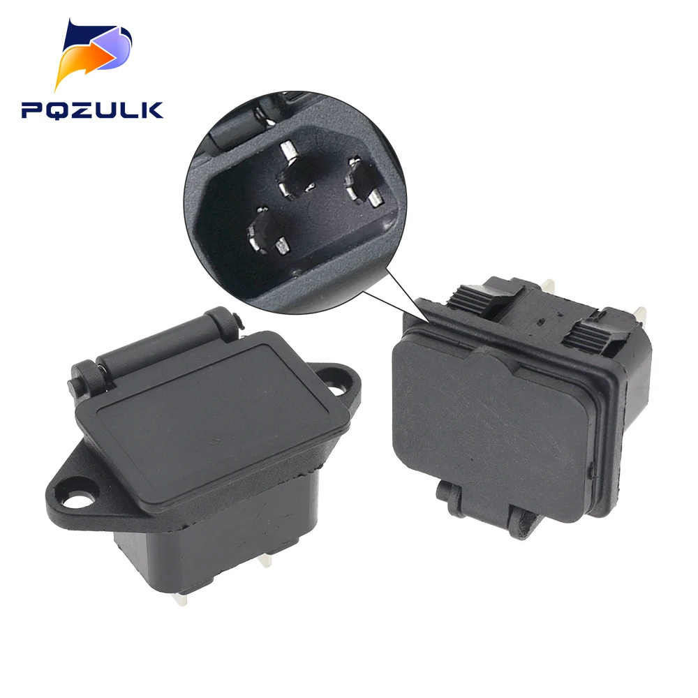 Iec320 10a 250v preto macho fêmea encaixe plug conector rewireable c13 c14 plug rewirable power konektor 2/3/4/5/6pin ac soquete