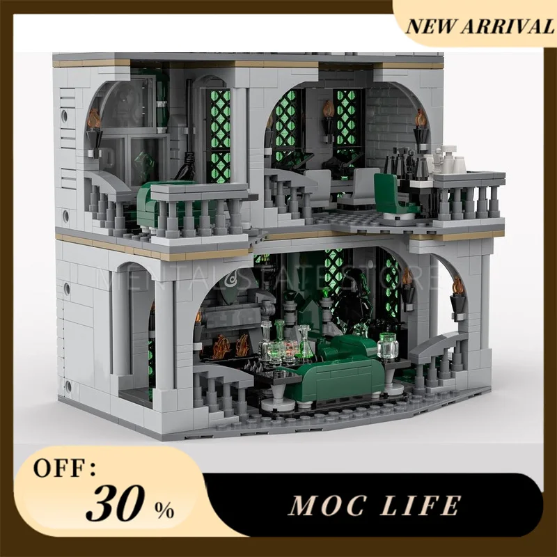 

[1385PCS] Customized MOC Slytherin Creative Building Blocks Set STEM Educational Toys DIY Construction Model Kit Birthday Gifts
