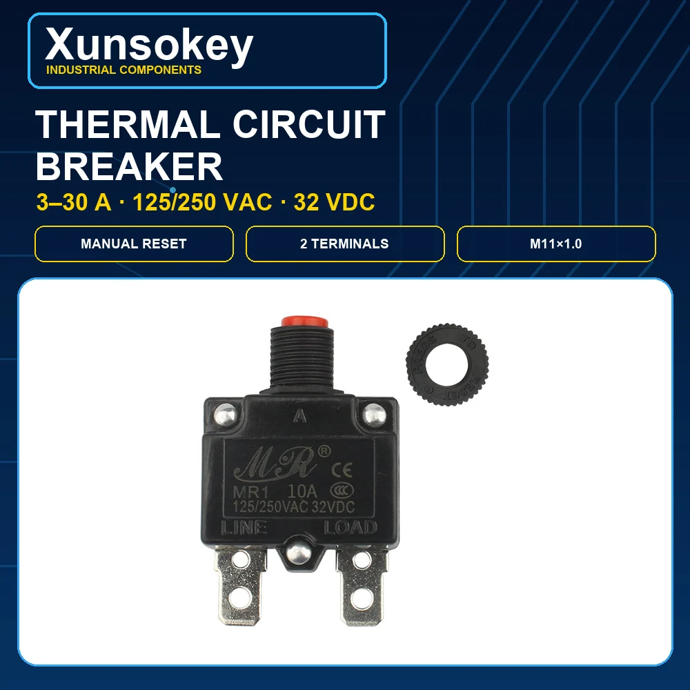 2Pcs 2A 3A 5A 6A 7A 8A 10A 15A 20A 25A 30A Circuit Breaker Overload Protector Switch Fuse Waterproof Cap