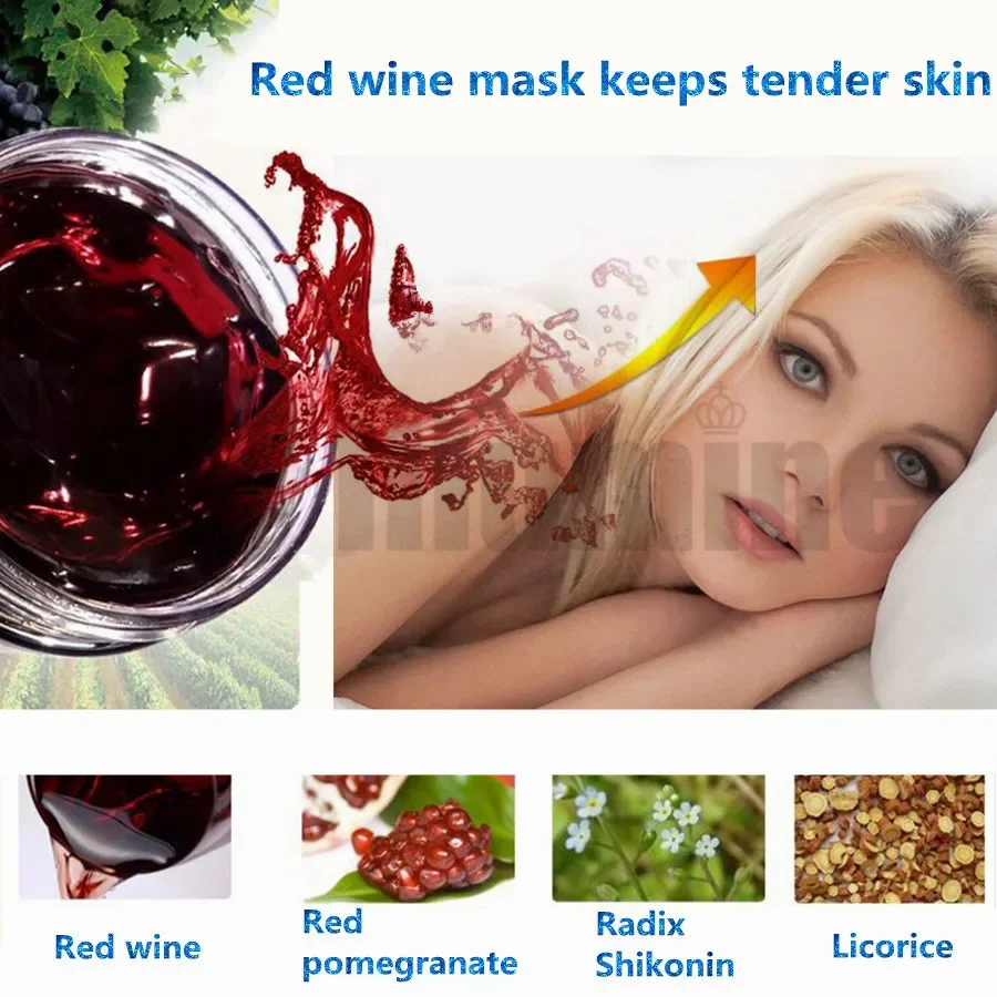 

1000g Red Wine Polyphenols Anti-Aging Sleeping Mask Water Moisturizing Pores Beauty Salon
