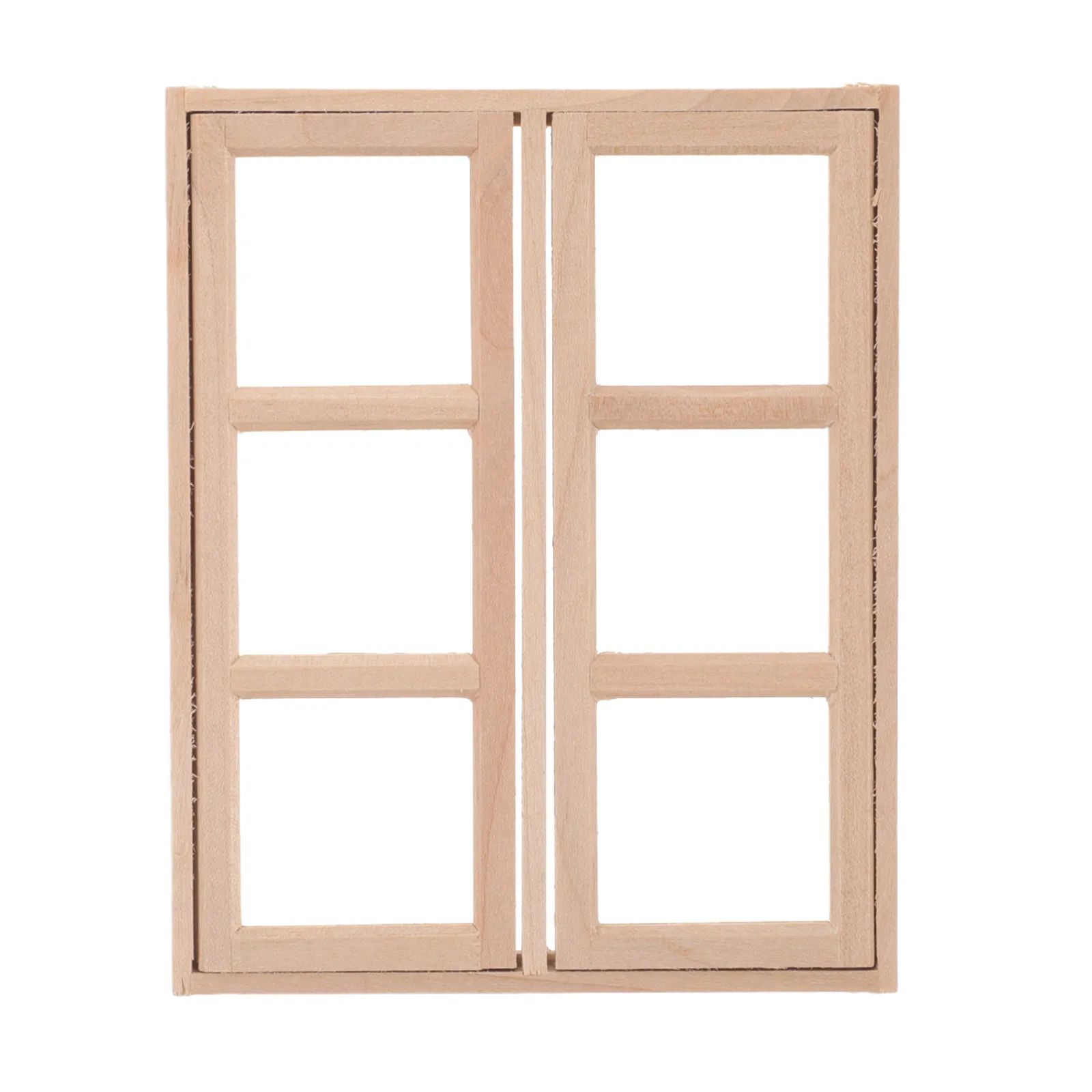 1:12 Scale Miniature Wooden Door & Window Kit – Unpainted DIY Dollhouse and Fairy Garden Craft Accessories
