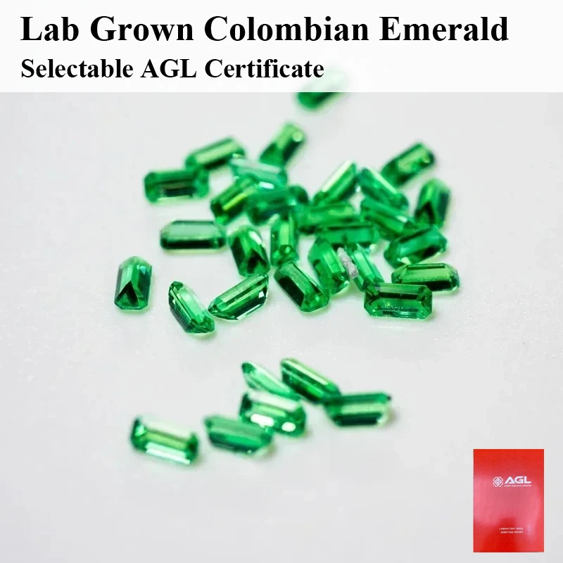 

Выращенные в лаборатории изумруды Columbia, размер 2,5x4 мм, гидротермальный изумруд, ручная резка с трещинами, включения внутри выбора AGL Ce