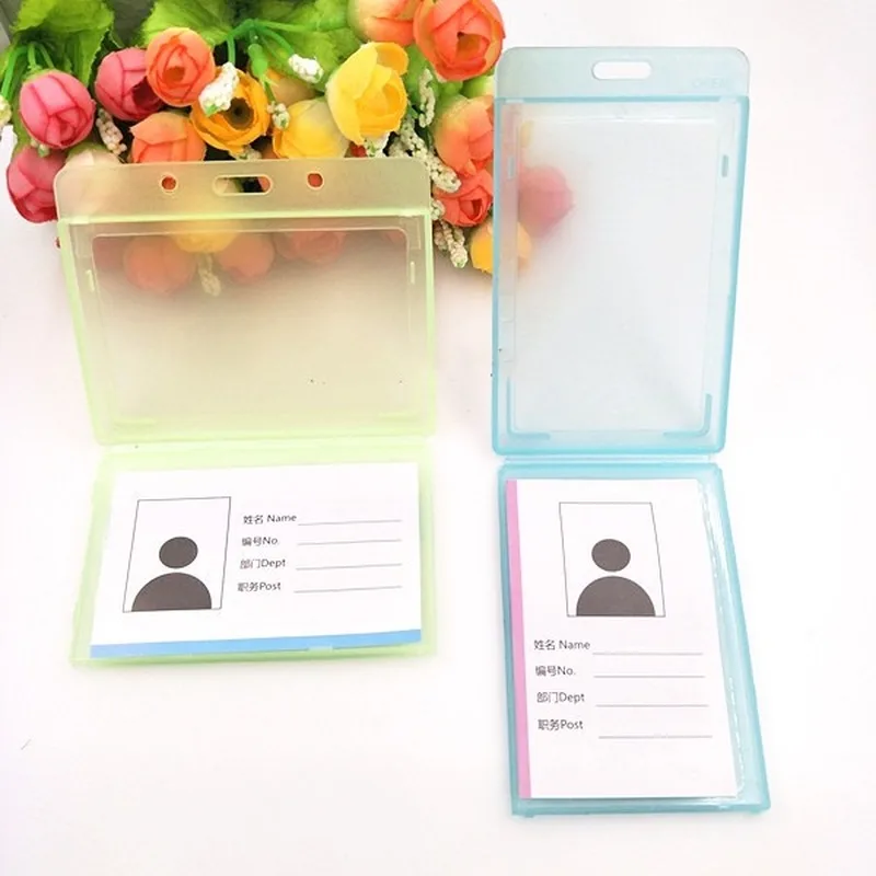 1set Staff Workers Work Card ID Tag Badge Holder with Retractable Cartoon Nurse Doll Badge Reel Horizontal Working Permit