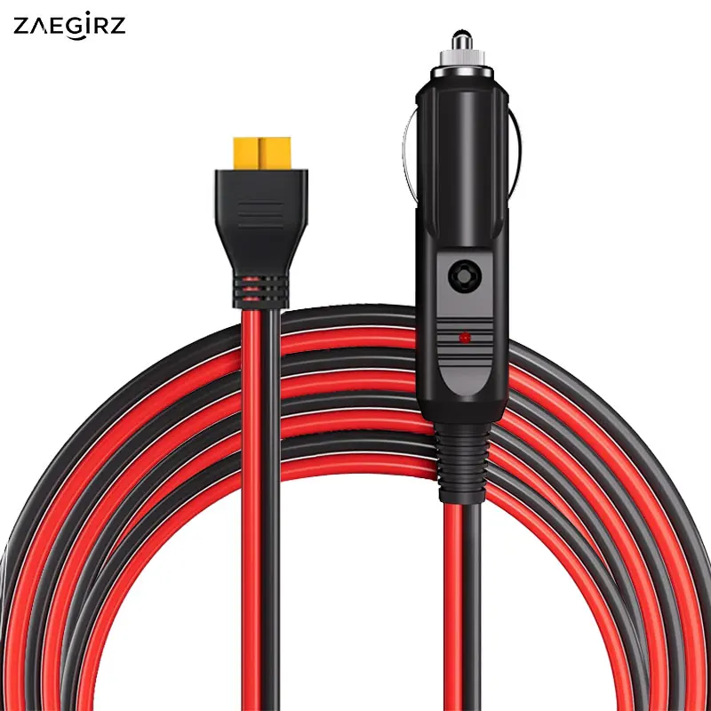 6m/20Ft XT60 to Car Cigarette Lighter Extension Cable for ALLPOWERS R600 R1500 R2500 OUKITEL P1000E Plus Portable Power Stations