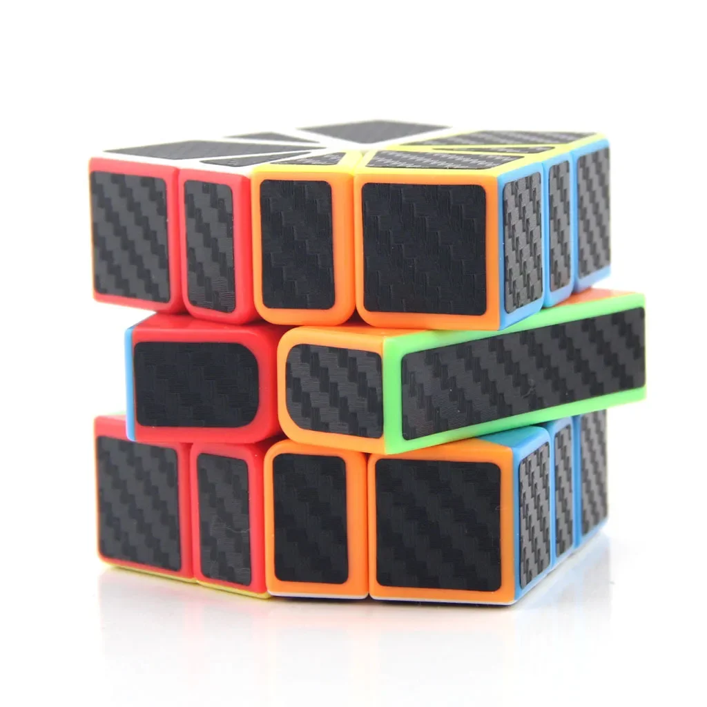 Meilong SQ1 Cubing Classroom Carbon Firber Cube Square-1 Magic Cube Toys For Children Magio Cubo Black Sticker Cube