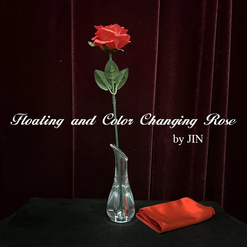 Floating and Color Changing Rose by JIN Magic Tricks Stage Illusions Gimmicks Mentalism Props Flower Floats Changes Color Magia