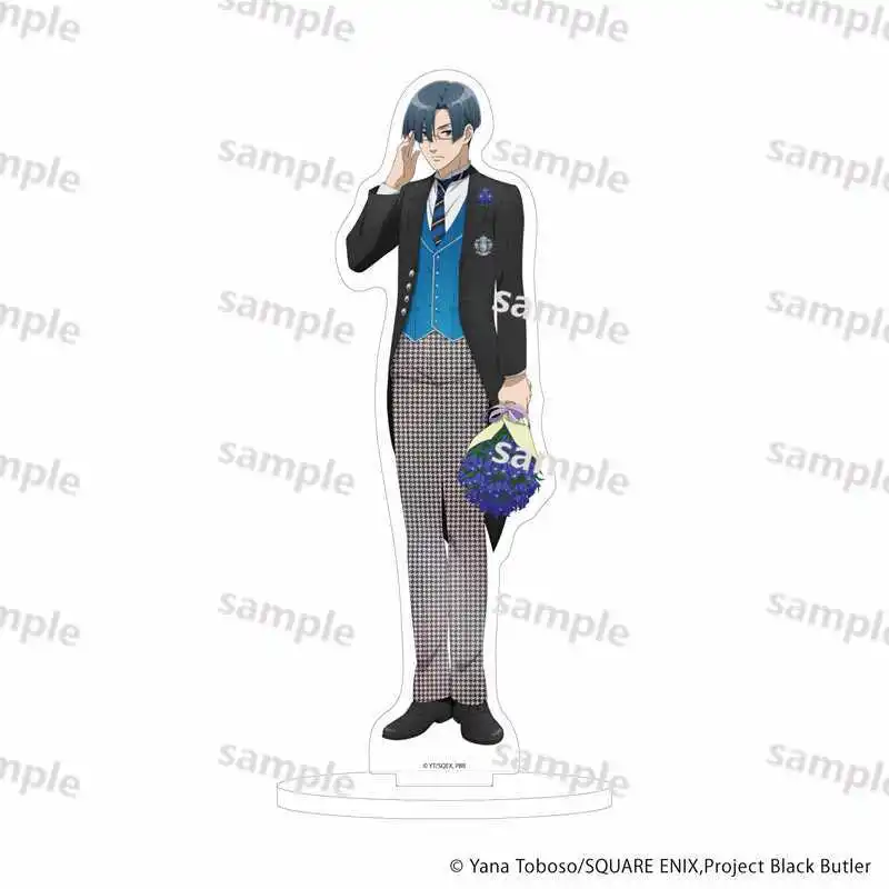 Anime Black Butler Hot Figures Sebastian Michaelis acrilico modello personaggio 304l Violet Plate Desk Decor Standing Sign Prop