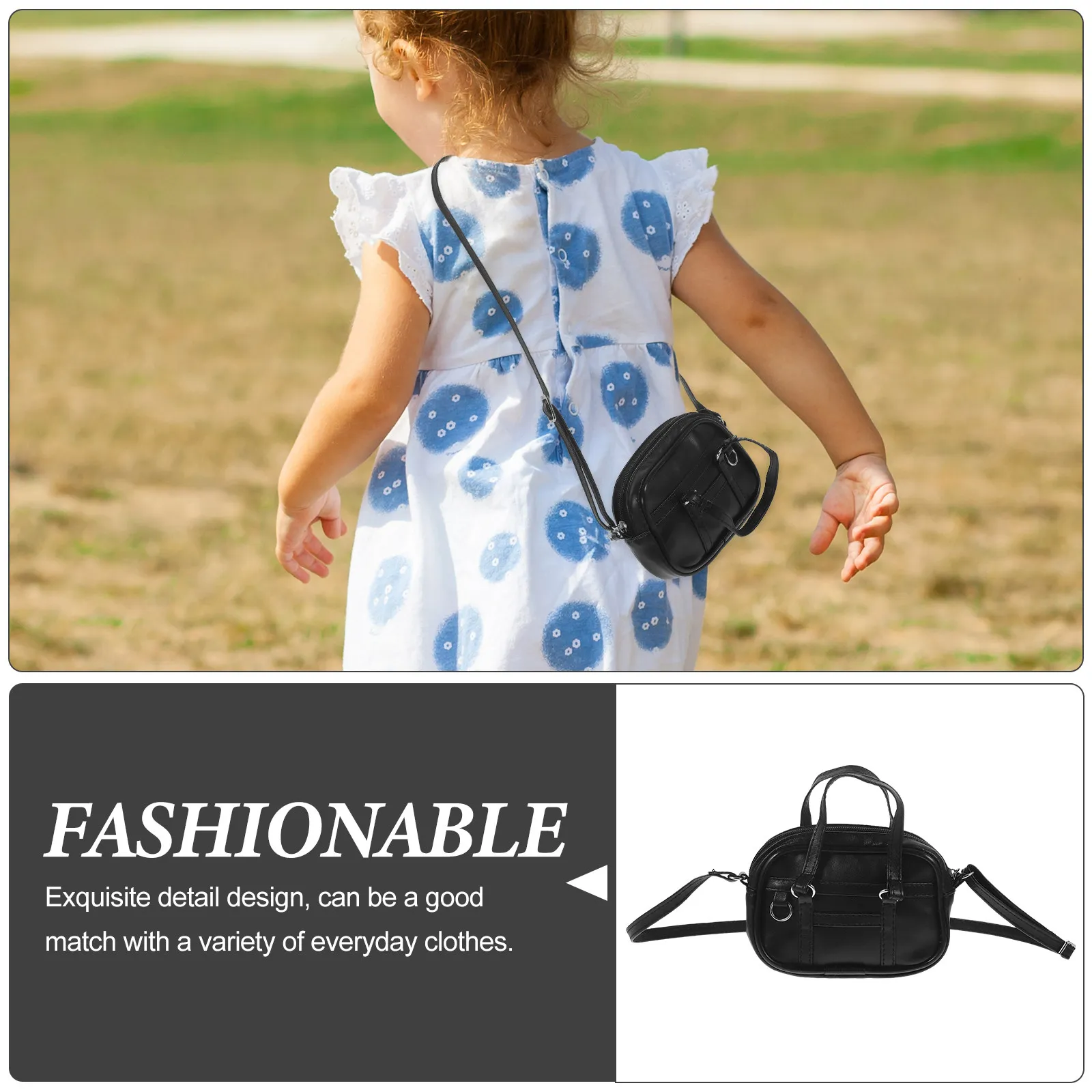 

Miniature Pink Handbag for 18 Inch Versatile Crossbody Shoulder Handheld Use Cute Fashion Accessory for Creative Role Play