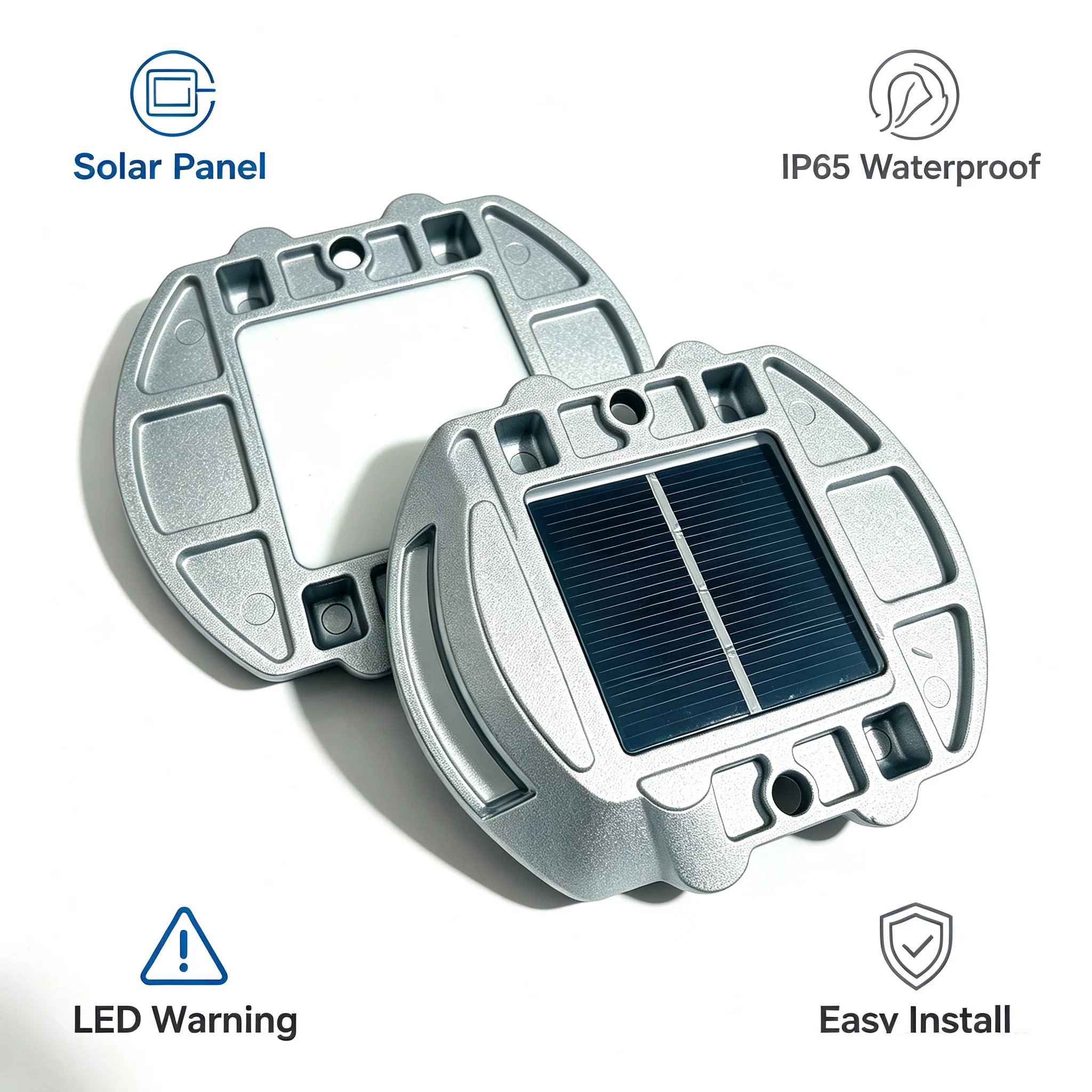 Casting Aluminum Solar Power Water Resistant 6 LED Lamp Wireless Outdoor Road Driveway Pathway Light Solar Light