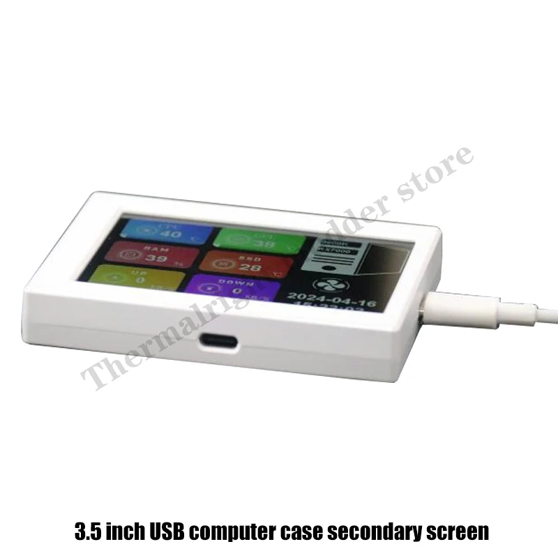 PC Gamer Cabinet 3.5 Inch Expand Screen, Secondary Display For Computer Running Data Monitor USB Direct AIDA64 Freely