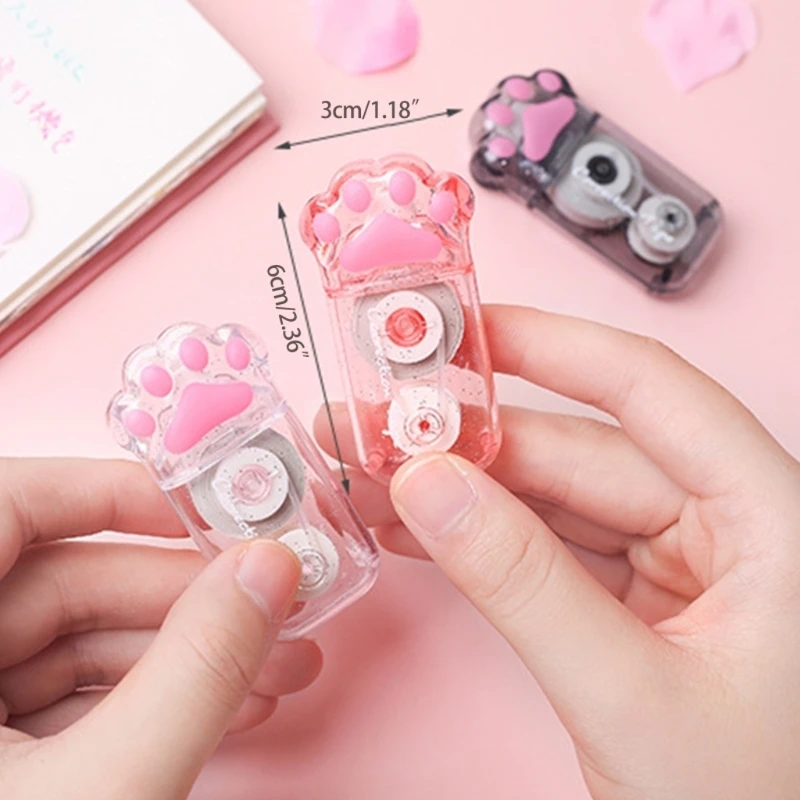 Милый мультяшный корректирующий скотч-ластик, простой в использовании аппликатор для мгновенной коррекции для офиса, дома, для