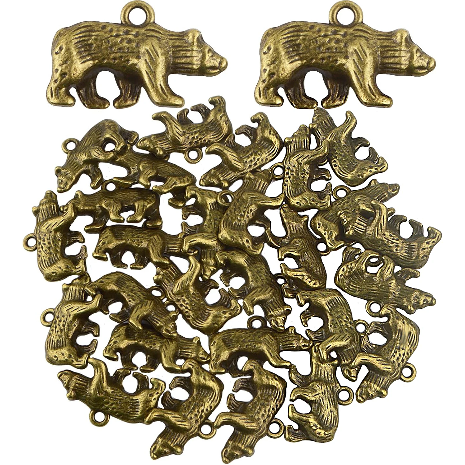 

30pcs Bear Pendant Charms Tibetan Alloy Cute Small Animal Bear Pendants Decorative Accessories for DIY Necklace Bracelet