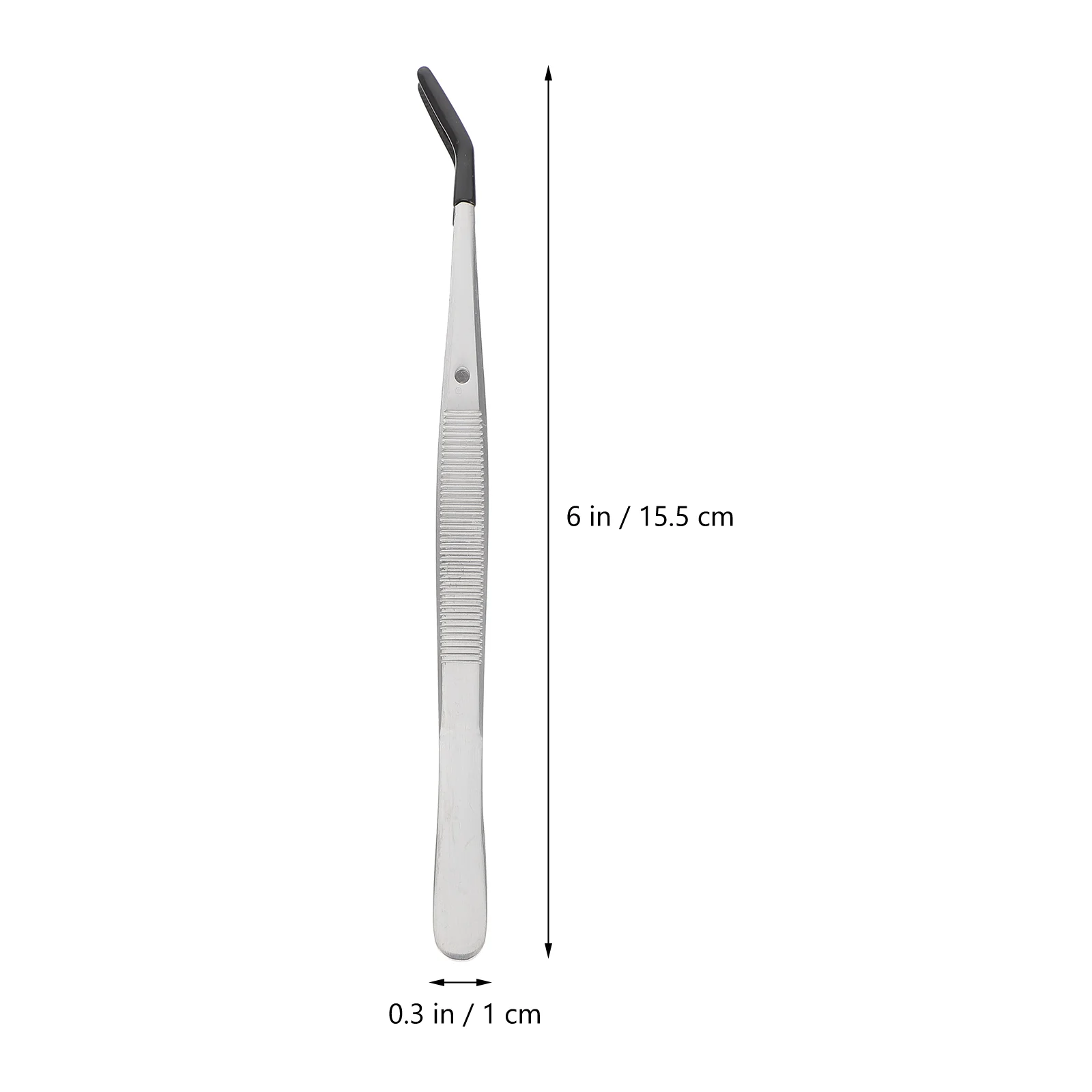 Imagem -02 - Pinças Stainless Steel Stamp Pinças Curvas Bent Pinças Ponta com Pontas de Borracha Precisão Não-magnética Pcs
