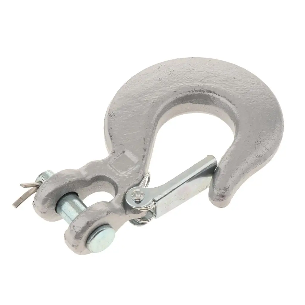 

1/4 Inch Silver Half-Linked Winch Hook Latch Swivel Winch Hook 4X4 Application for ATV UTV Winches