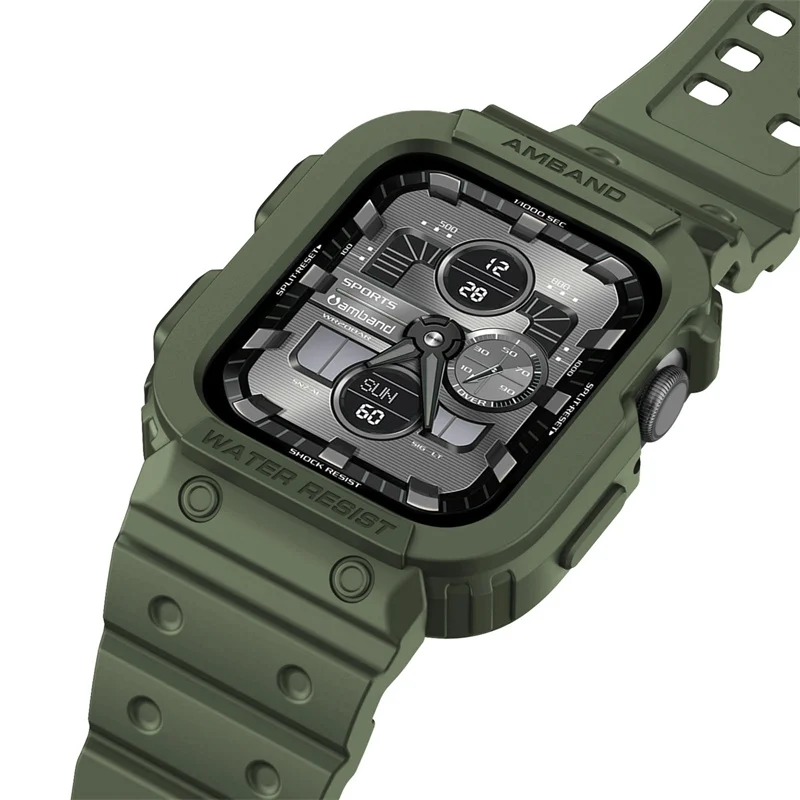 حزام رياضي + حافظة لساعة أبل 44 مللي متر 42 مللي متر 45 مللي متر إكسسوارات سوار شفاف من السيليكون iWatch سلسلة 9 8 7 5 4 3 6 SE