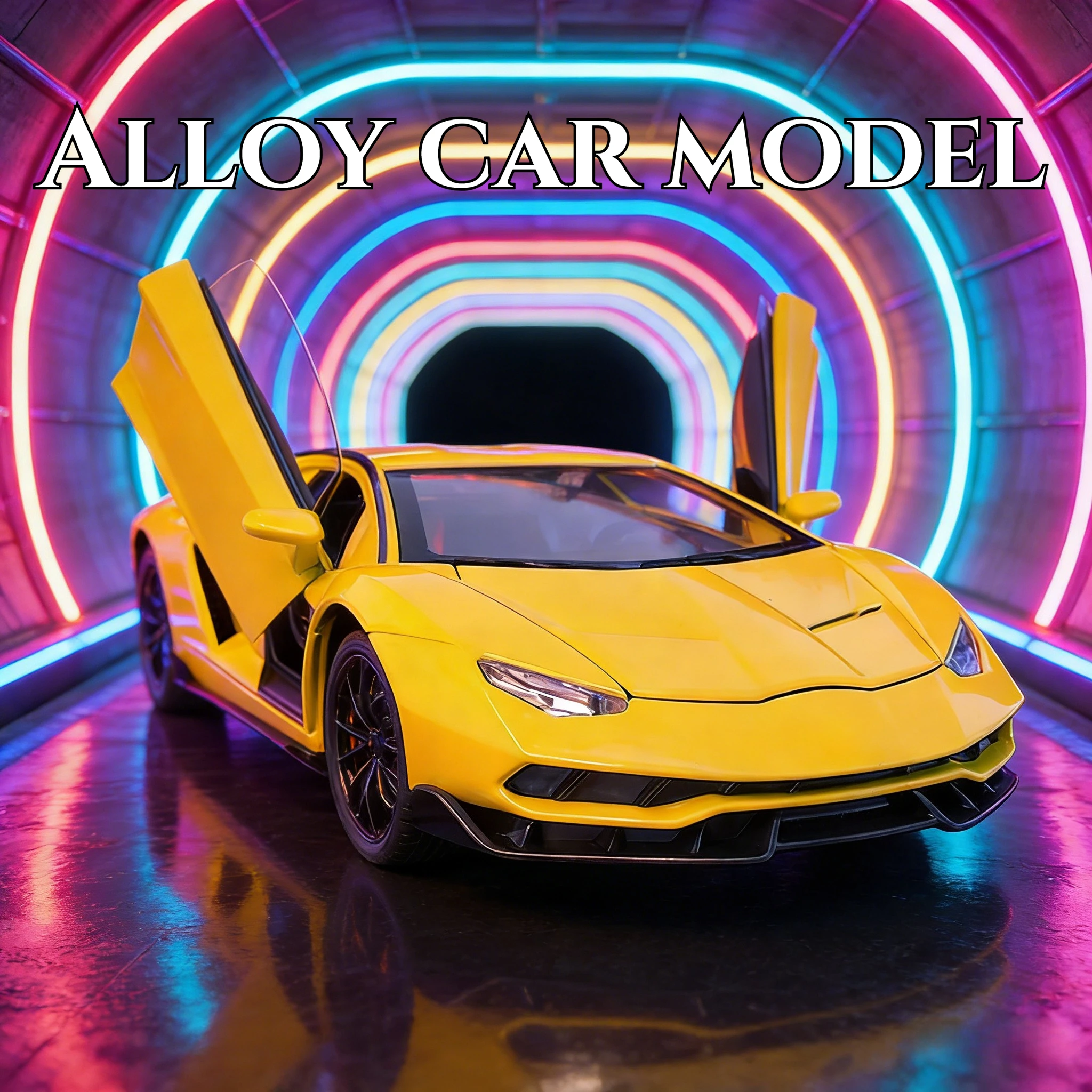 

Модель автомобиля суперкара из сплава 1:24, передний капот и дверь багажника, можно открыть со звуковыми и световыми функциями, подходящая для коллекции