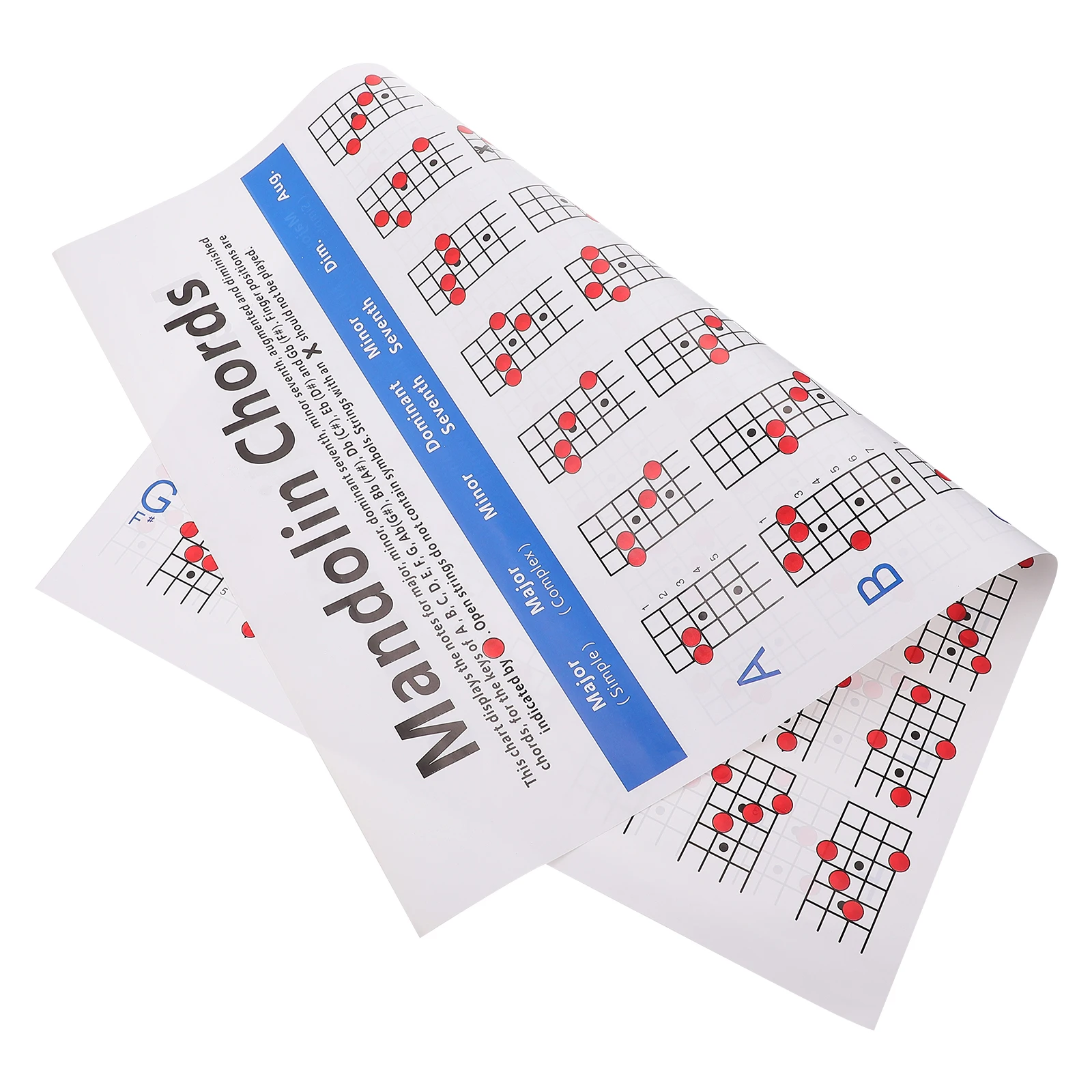 

Mandolin Diagram Musical Instrument Supplies Chord Chart Accessory Portable Practical for Fretboard Notes Charts