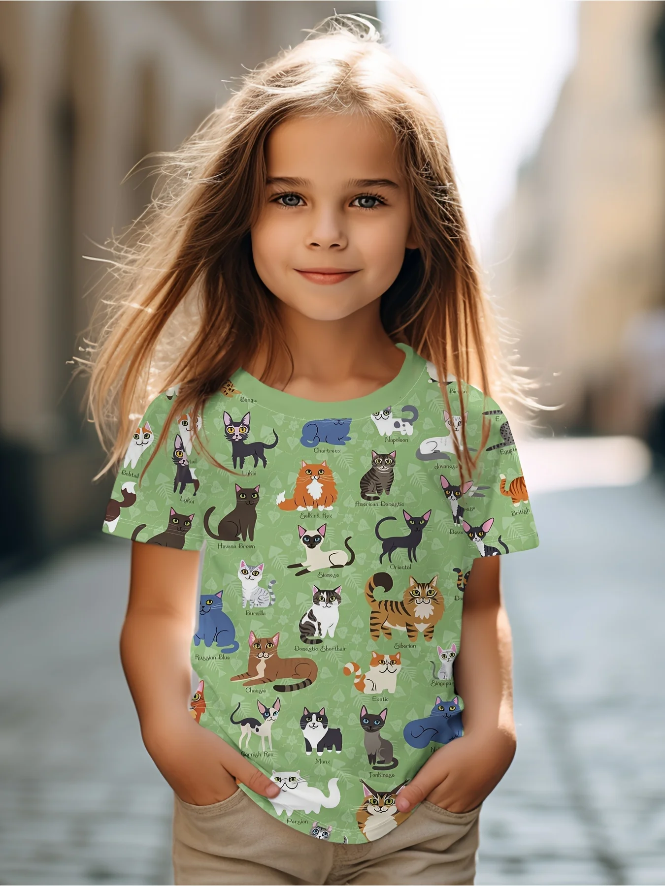 Так милый! Детская одежда, футболки с рисунком милого кота, топы с короткими рукавами, летняя детская футболка с круглым вырезом, детская футболка с рисунком