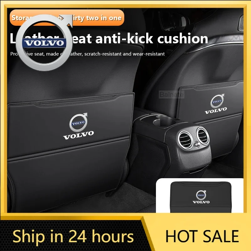 

Steering Covers Car Seat Back Protection Anti-Kick Pad Rear Seat Storage Bag For Volvo V60 XC90 S60 XC60 S90 V90 XC40 XC70 Inter