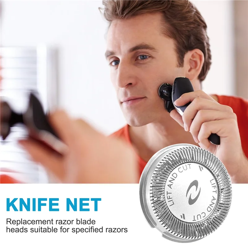B47B-4Pcs Сменные лезвия для бритвенной головки для Norelco HQ3 HQ30/HQ32/HQ36/HQ300, серебристый