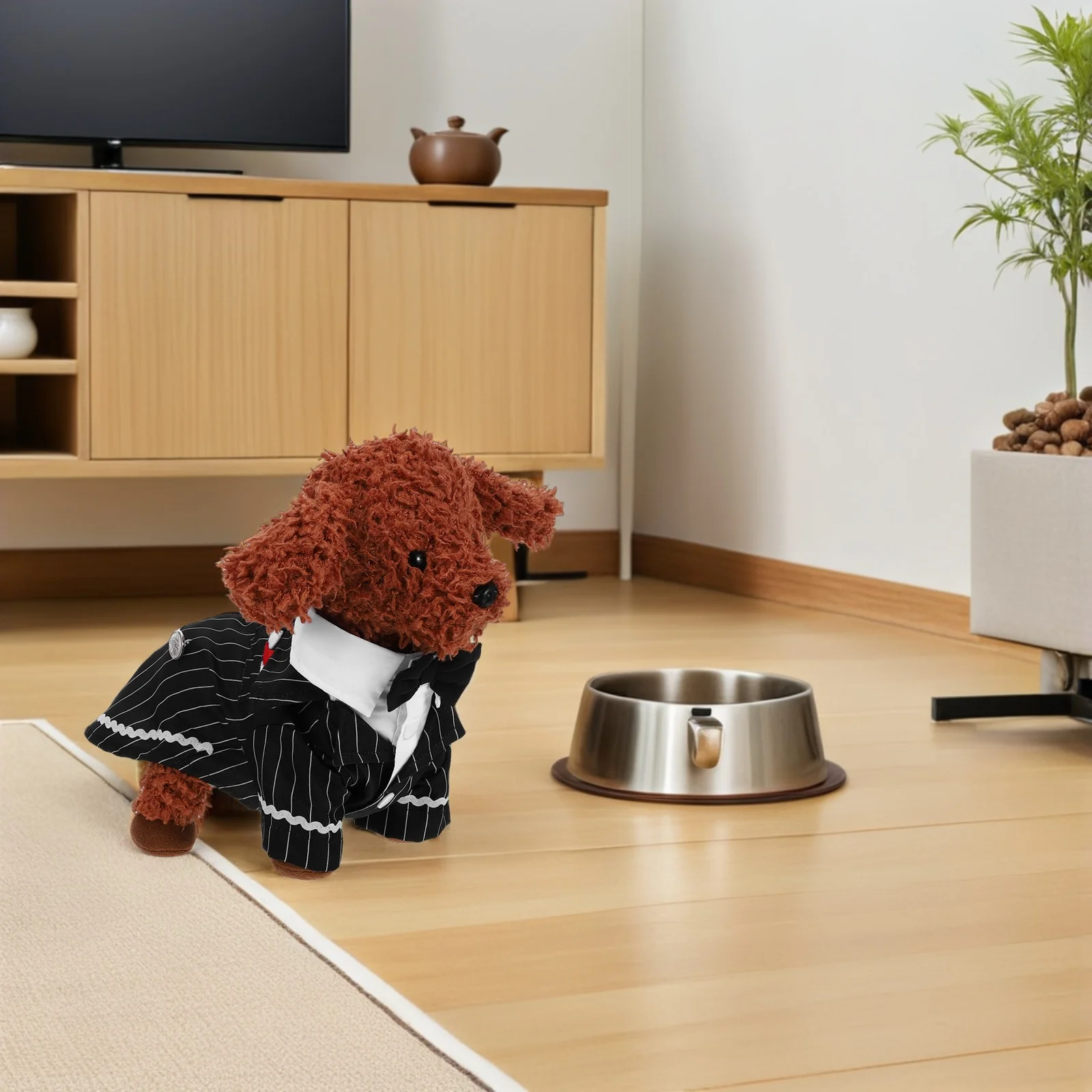 

Small Dog Wedding Tuxedo Striped Costume Shirt Formal Pet Clothes Puppy Bowtie Party Suit Fancy Dress Accessories Birthday