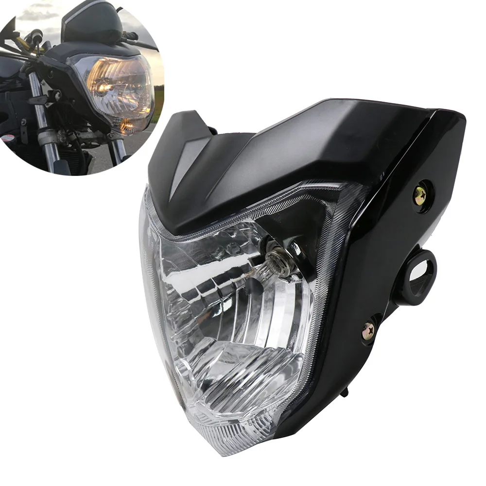 Motorcycle Headlight Head Light with Bulb Bracket Assembly for Yamaha FZ16 YS150 FZER150 Head Lamp Light