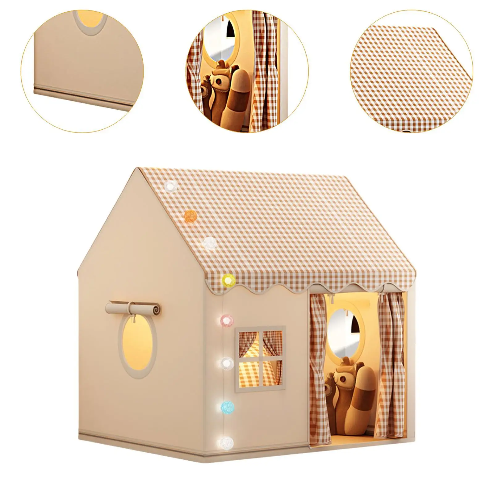 Tente de jeu pour enfants, structure de château d'intérieur, maison de jouets pour garçons et filles, design portable avec entrée et ouverture pour crèche