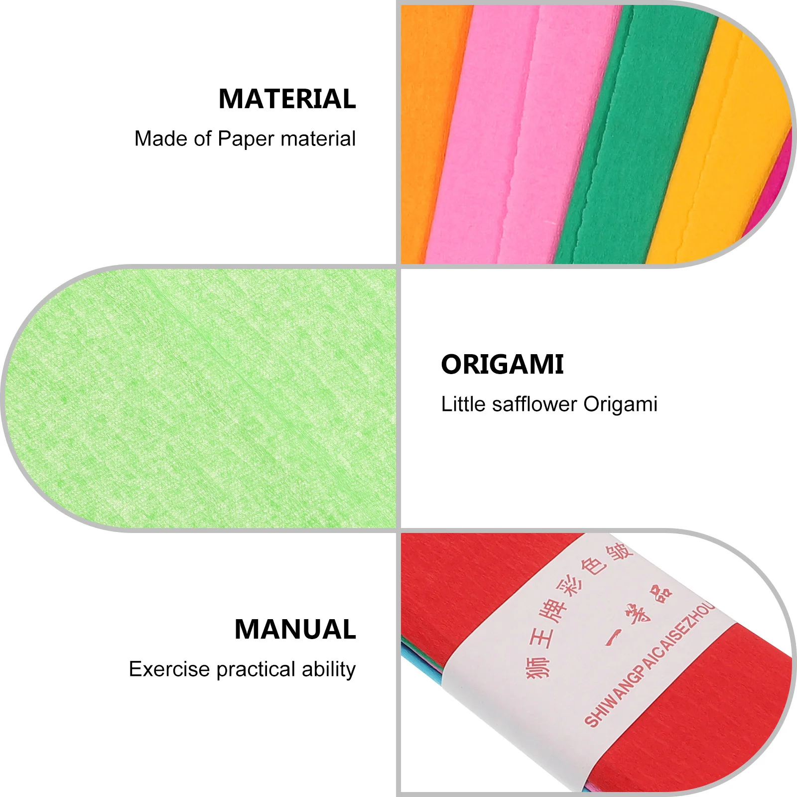 

100 Sheets Vibrant Crepe Paper Set for Flower Arrangement Gift Wrapping DIY Origami Kids Creative Activities Soft Crinkled