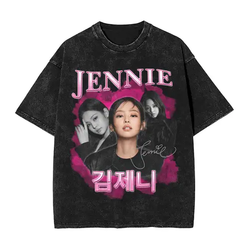 Camiseta Retro de verano Jennie Ruby, ropa de calle de playa, camisetas populares de algodón para mujer, camisetas con patrón de manga corta para hombre