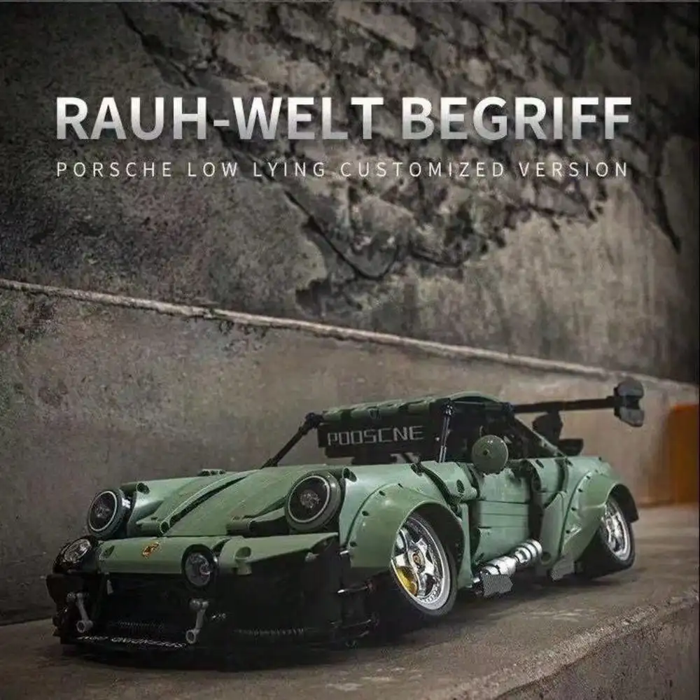 Retro Racing Sports Car Building Blocks Model Educational STEM Assembly Classic Racing Toy for Children and Boys Gift