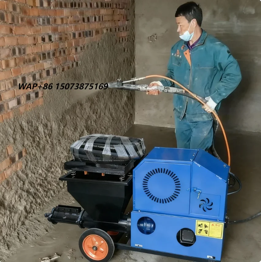 Electric Diesel Concrete Wall Plastering Construction Machine New Condition Sand Cement Mortar Spraying Machine