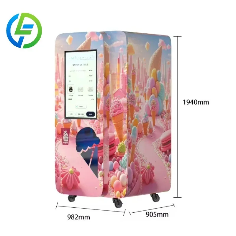 Customize Soft Ice Cream Machine Vending Machine Watch the Magic Taste the Joy 24/7 Profit, Sweet and Simple