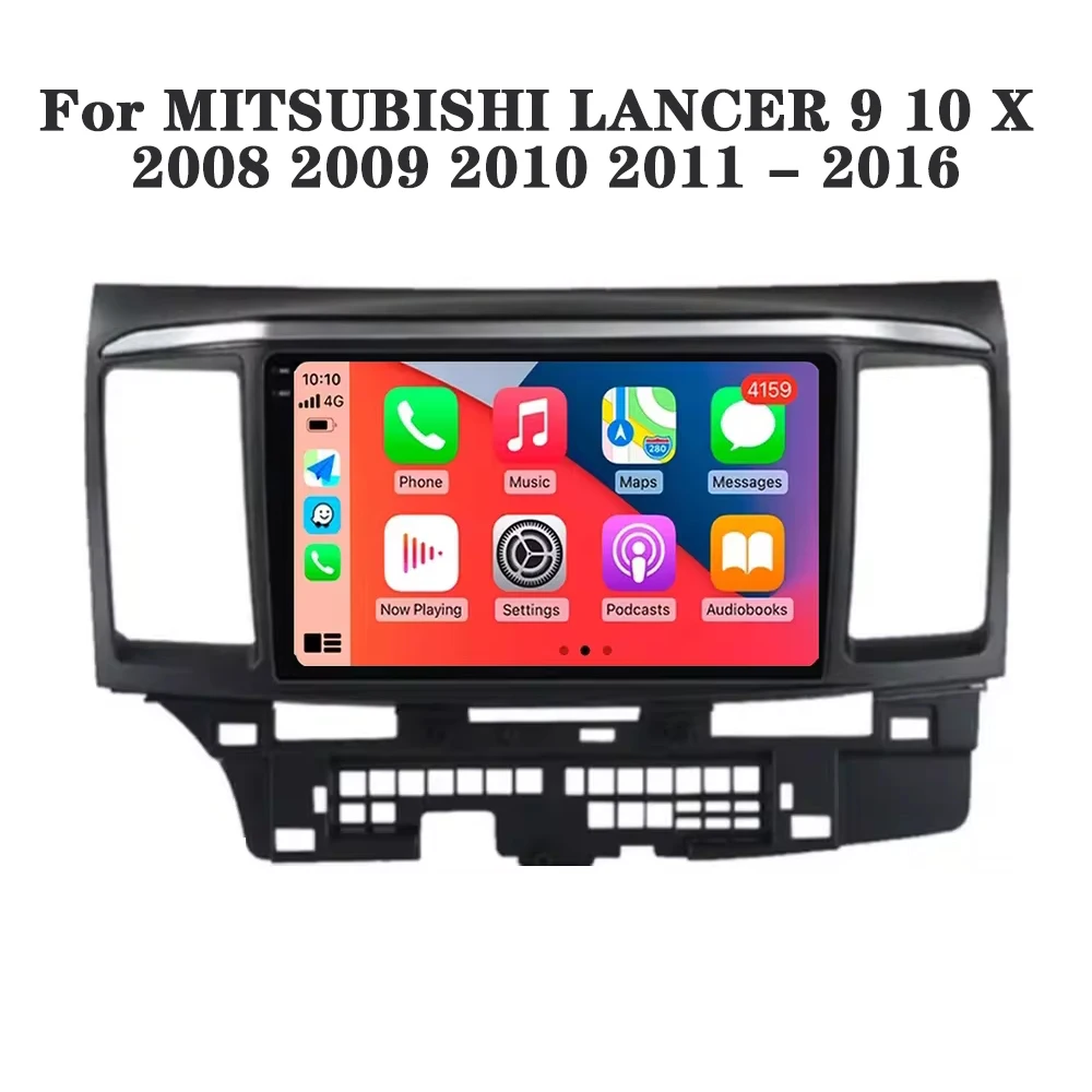 9Inch Android 14 For MITSUBISHI LANCER 9 10 X 2008 2009 2010 2011 - 2016 Car Radio Stereo Audio GPS Player Carplay Auto Screen