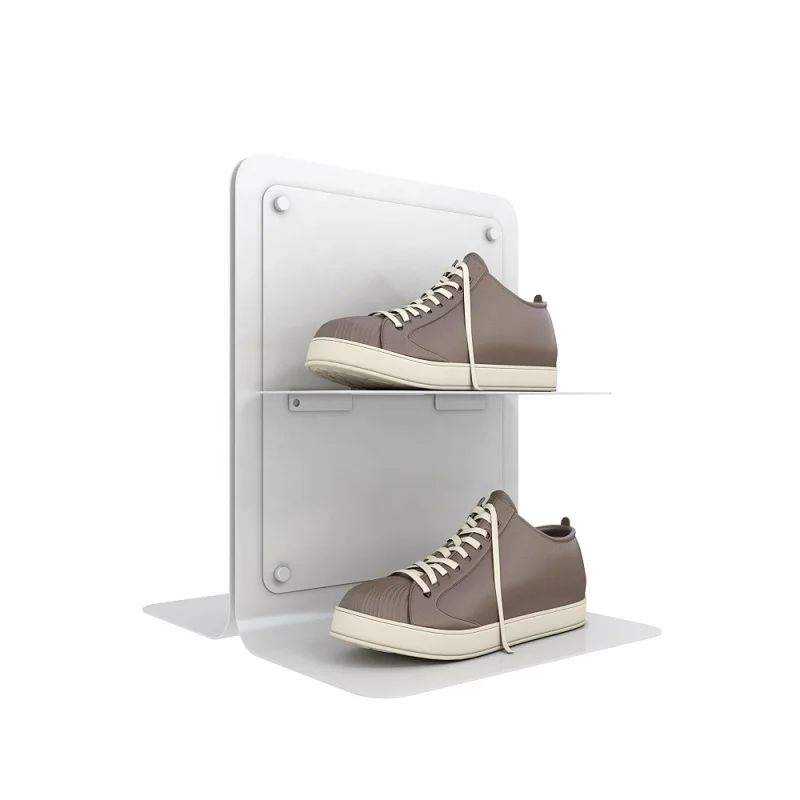 custom.Retail idea custom store fixture metal holder double ways sneaker shoe display rack stand for shop